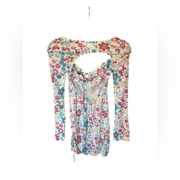 Lovers + Friends Hello Daisy Mini Dress Retro Floral XS - Picture 5 of 5